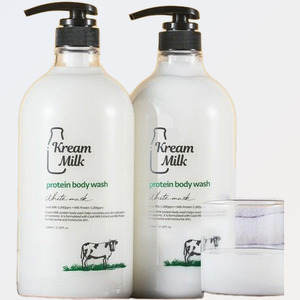 body wash <b>shower</b> gel <b>Cream</b> Milk Protein Body Wash White Musk Scent 1.1L 2 Pieces Made in Korea All skin types - Product Image 5