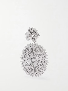 Pendientes de lujo con diseño de estrella radiante y diamantes, chapados en platino y oro blanco de 18 quilates, diseño de fuegos artificiales para boda - Product Image 3