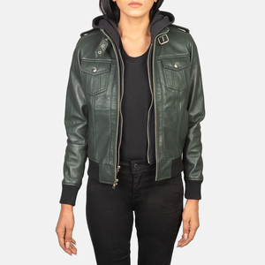 Wholesale Custom Fashion Motorbike Leather <b>Jacket</b> Casual Slim Fit PU Zipper Windproof Waterproof Faux Fur Lining Women Tweed - Product Image 4