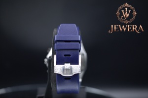 Mossinate Luxury Rubber Diamond <b>Watch</b> Waterproof Stylish Timepiece with Genuine Diamonds <b>for</b> Men and Women - Product Image 4