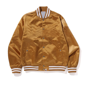 Veste universitaire en satin respirant de qualité supérieure avec patchs brodés de baseball réversibles, vente en gros de vestes universitaires en satin style Letterman - Product Image 1