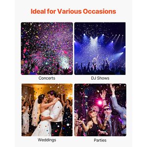 Macchina Spara Coriandoli Elettrica ad Alta Potenza, Lanciatore di Coriandoli Portatile a 4 Colpi, Controllo Remoto Manuale DMX512 per Feste - Product Image 6