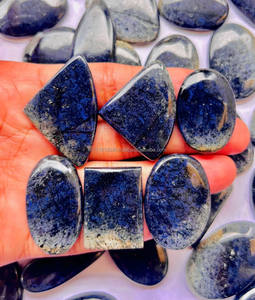 Cabochon de Dumortierite de haute qualité pierre précieuse de Dumortierite semi-précieuse naturelle dos plat taille personnalisable pour la guérison des Chakras - Product Image 1