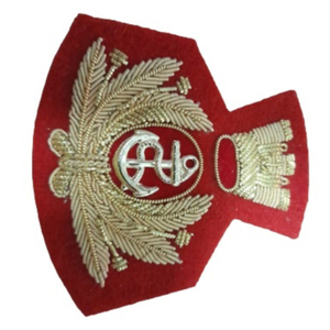 Handmade Embroidered Custom Made Bullion Wire Royal <b>Crown</b> Peak Cap Patches 3D Embroidery Golden <b>Silver</b> Fashion Badges Uniform - Product Image 2