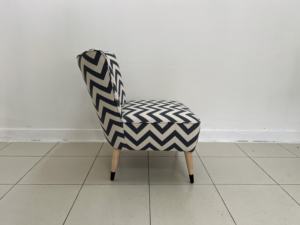 Fauteuil à dossier haut écologique au design géométrique moderne en zigzag et crème pour salon et hôtel - Product Image 5