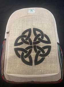 Mochila Casual Unisex de Mezcla de Algodón y Cáñamo, Antirrobo, con Cierre de Cordón, Correa de Hombro Arqueada, Rayas, Menos de 22L, 15-20kg - Product Image 6