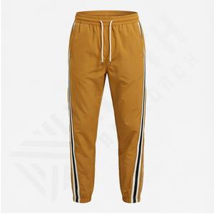 Pantalon de survêtement en nylon à jambe large et ouverture zippée sur le côté personnalisé Patchwork ceinture élastique pantalon empilé pour hommes pantalon d'hiver de survêtement pour hommes - Product Image 2