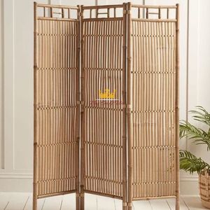Best Selling Handwoven Bamboo Room Divider – Foldable Indoor Wall Partition Wholesale - Product Image 2