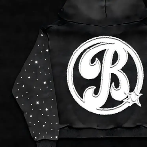 Sudadera con capucha de alta calidad personalizada para hombre, bordada, de peso pesado, con cremallera, para ropa deportiva, con pedrería termoadhesiva, efecto desgastado por el sol y lavado ácido - Product Image 3
