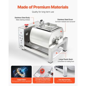 Macchina per la Lavorazione della Carne con Rotazione Bidirezionale Automatica da 10L, Marinatore Sottovuoto in Acciaio Inossidabile - Product Image 6