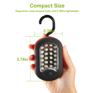 Compacte 1Pc Magnetische Led Werklamp Met Haak Voor Kamperen Wandelen Noodgeval Magnetische Zaklamp - Product Image 6