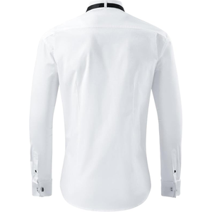 Chemise de smoking pour homme, chemise habillée à col aile de mouette et poignets français avec boutons de manchette et nœud papillon pour mariage, tenue de soirée formelle ou professionnelle - Product Image 3