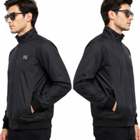 Veste coupe-vent unisexe légère et respirante à col montant pour le sport, la course, la randonnée en plein air, à fermeture éclair, pour hommes et femmes