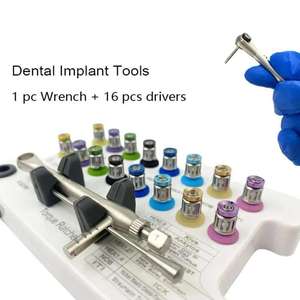 Dental Universal Prosthetic Kits 16-Piece Steel Dental Implants Screws with Manual <b>Torque</b> WrenchCE Certified By Grip Surgical - Product Image 3
