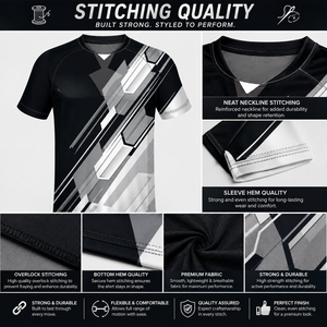เสื้อยืดพิมพ์ลายซับลิเมชั่นสำหรับผู้ชาย เสื้อกีฬาพิมพ์ลายทั้งตัว สำหรับชุดทีมและฝึกซ้อมฟิตเนส - Product Image 6