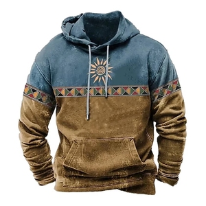 Sudadera con Capucha de Forro Polar Oversize para Hombre, con Logotipo Personalizado, Estilo Retro, con Cordón Ajustable, Estampado Digital, Antipilling, Casual, para Invierno - Product Image 1