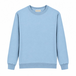 Men's <b>Light</b> <b>Blue</b> Crew Neck Pullover Sweatshirt Solid Casual <b>Long</b> <b>Sleeve</b> - Product Image 1