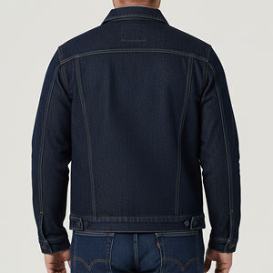 Chaquetas de Mezclilla Lavada a la Piedra Oscura, Hechas a Medida OEM/ODM, Estilo Casual, Transpirables, Corte Holgado, Estilo Urbano - Product Image 6