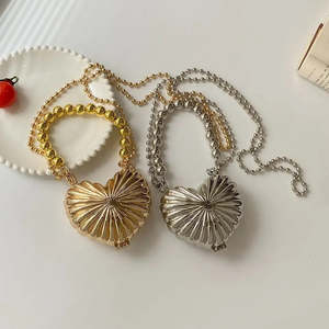 <b>Frame</b> Shape Beaded Clutch Bag with Pearl Chain Strap Fashion Classic Casual Evening Party - Product Image 2