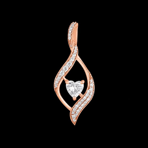 จี้เพชรทรงหัวใจเพาะเลี้ยงในห้องปฏิบัติการ รับรองโดย IGI สร้อยคอทอง 10K/14K/18K ดีไซน์หรูหราสำหรับผู้หญิง เหมาะสำหรับงานแต่งงาน - Product Image 1