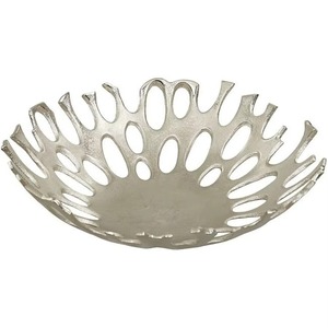 ชามโลหะทำมือลายดอกไม้สีทอง ขัดเงา สำหรับเสิร์ฟและตกแต่งโต๊ะอาหาร - Product Image 6