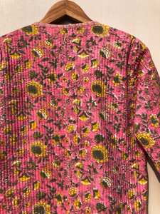 Chaqueta Acolchada de Algodón 100% con Diseño de Rayas en Patchwork, Unisex, Hecha a Mano, Cosida a Mano, Ecológica, Transpirable, de Secado Rápido, para Todas las Temporadas - Product Image 3