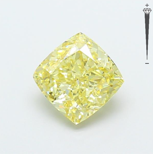 Diamante Cultivado en Laboratorio con Certificación IGI, Corte Cuadrado Cojín de 2.53 CT, Color Amarillo Claro Fantasía, Claridad VS1, CVD LG 795642633 ROYAL GEMS - Product Image 1