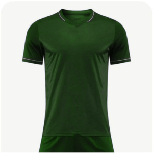 T-shirt de tennis pour homme, vert foncé, col en V, manches courtes, polyester, évacuation de l'humidité, coupe athlétique, toutes saisons, couleur unie, sport - Product Image 3