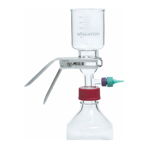 Ensemble de support de filtre à vide GL45 de 47 mm avec entonnoir de 300 ml et bouteille de 1 L pour la filtration en laboratoire - Product Image 1