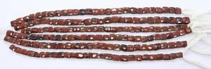 AAA Natural Marconi Obsidian Faceted Chicklet Beads 7x8-8x9 MM Marconi Beads 8 Inch Strand Faceted Marconi Obsidian Square - Product Image 4