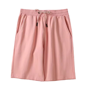 Pantalones Cortos Deportivos de Algodón para Hombre con Logotipo Personalizado, Estilo Casual de Verano, Ajustados, con Cordón, Tejidos, para Gimnasio, Deportes y Running - Product Image 1