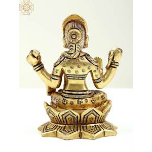 Escultura de estatua de latón elegante única de ídolos de Bala Sundari pequeña de 3 pulgadas hecha a mano Tripura Sundari Categoría de producto Esculturas - Product Image 4