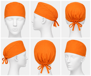Gorros de Enfermería Ajustables con Diseño de Cola de Caballo y Botones, Gorros Quirúrgicos de Algodón para Mujeres y Hombres, Transpirables, con Banda Absorbente de Sudor, Médicos - Product Image 1
