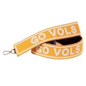 Correa de monedero con cuentas de voluntarios de Tennessee de lujo Go Vols Gameday correa de monedero hecha a mano con cuentas naranja y blanco correa de monedero Vols Fan - Product Image 1