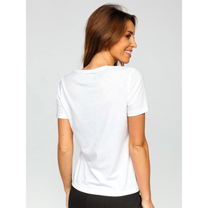 Ropa deportiva para mujer, camisetas de algodón de alta calidad con cuello redondo y corte holgado, con la mejor calidad a bajo precio y los mejores servicios OEM. - Product Image 2