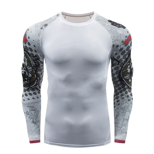 Vêtements de sport pour hommes de haute qualité, personnalisés en gros, OEM, rashguard MMA anti-UV, respirant et à séchage rapide pour l'entraînement de combat - Product Image 1