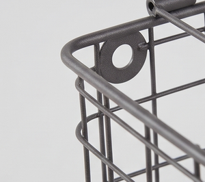 Premium Metal <b>Wire</b> <b>Storage</b> <b>Basket</b> Rectangle Shape Wall Mounted Simple Multi Purpose Neatening Container - Product Image 2