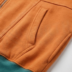 New Design Custom Logo Winter Women Streetwear Zip Top Wide Waistband Cotton Terry <b>Zipper</b> Hoodie Full Zip Pullover Tops - Product Image 5