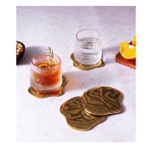 Modern Elegant Brass <b>Coaster</b> Wholesale Handmade Natural Brass Polished <b>Coasters</b> for Use Mug Glass Drinks Coffee <b>Table</b> <b>Coaster</b> - Product Image 3