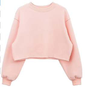 Wholesale SBEA IMPEX Girls' <b>Cropped</b> Hoodie Short Sleeve Fleece Sweatshirt Casual Oversized Pullover Simple Eco-Friendly OEM ODM - Product Image 6