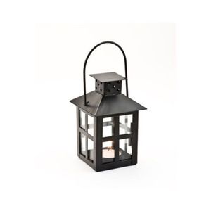 Vintage Black Metal <b>Candle</b> <b>Lantern</b> Glass Tea Light Holder Hanging Decorative <b>Lanterns</b> for Wedding Centerpiece Home Garden Decor - Product Image 2