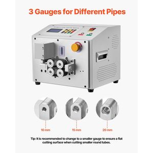 Tagliatubi Termorestringente Automatico con Display LCD, Diametro di Taglio 1mm-20mm, Capacità di Taglio 0.1mm-99999.9mm, Macchina per Taglio Tubi - Product Image 5