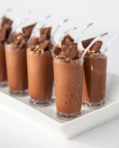 Trendy Disposable <b>Clear</b> Dessert Shot Cups with Spoons for Parfait <b>Jelly</b> Mousse & Cheesecake 60Ml Round Shapes Cups Appetizers - Product Image 3
