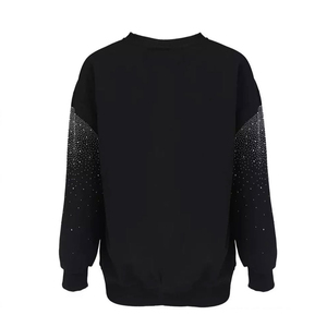 Sweat-shirts d'hiver tricotés pour hommes avec strass – Couleur unie, respirants, écologiques, poches surdimensionnées, col ras du cou, style streetwear avant-gardiste - Product Image 1