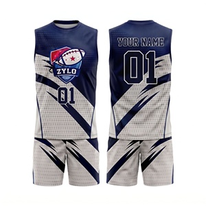 Uniforme Profesional Personalizado de Flag Football, Camisetas de Fútbol 7on7, Uniformes Ligeros de Poliéster de Secado Rápido para Equipos Masculinos - Product Image 3
