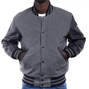 Chaqueta Varsity Personalizada para Hombre con Tela de Lona y Cuello Alto, Diseño Acolchado de Alta Calidad, Opción de Logotipo Personalizado, Precio OEM - Product Image 4
