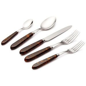 Vintage Style Stainless Steel Flatware With Acrylic Handles Dinnerware <b>Place</b> <b>Setting</b> Perfect For Home Use And Restaurants Usage - Product Image 1