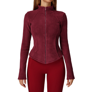 Veste en polaire d'agneau de qualité supérieure pour femmes, pour l'automne/hiver, légère, polaire, rembourrée, chaude, avec un design sans couture - Product Image 3
