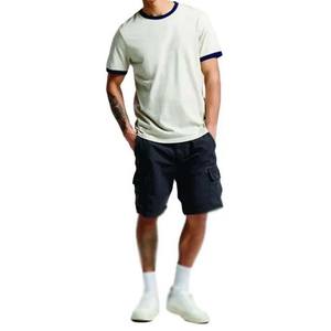 Plain Ringer Shirt Cotton Contrast <b>Trim</b> Crew Neck Custom Ringer Tee for Unisex Retro Fit Casual T-Shirt Bulk Wholesale Supplier - Product Image 5