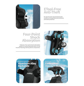 <b>Motorcycle</b> 360° Grip Smartphone Mount with Drop Arm Mobile Phone Holder - Product Image 4